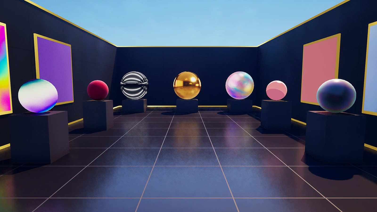 Holofoil exhibit in the museum